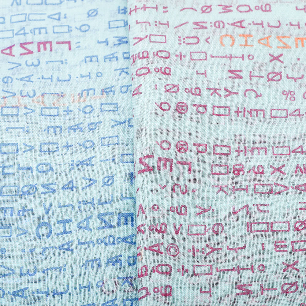 Chanel Light Tiffany Multicolor Symbol Logo Print Silk Cashmere Scarf