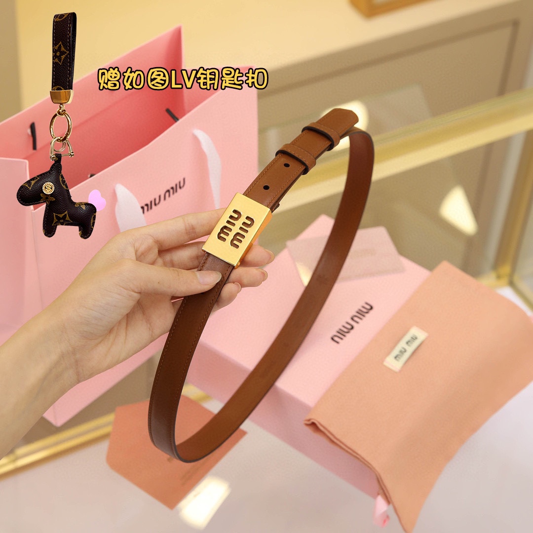 MiuMiu Leather Belts 1:1 Mirror Version