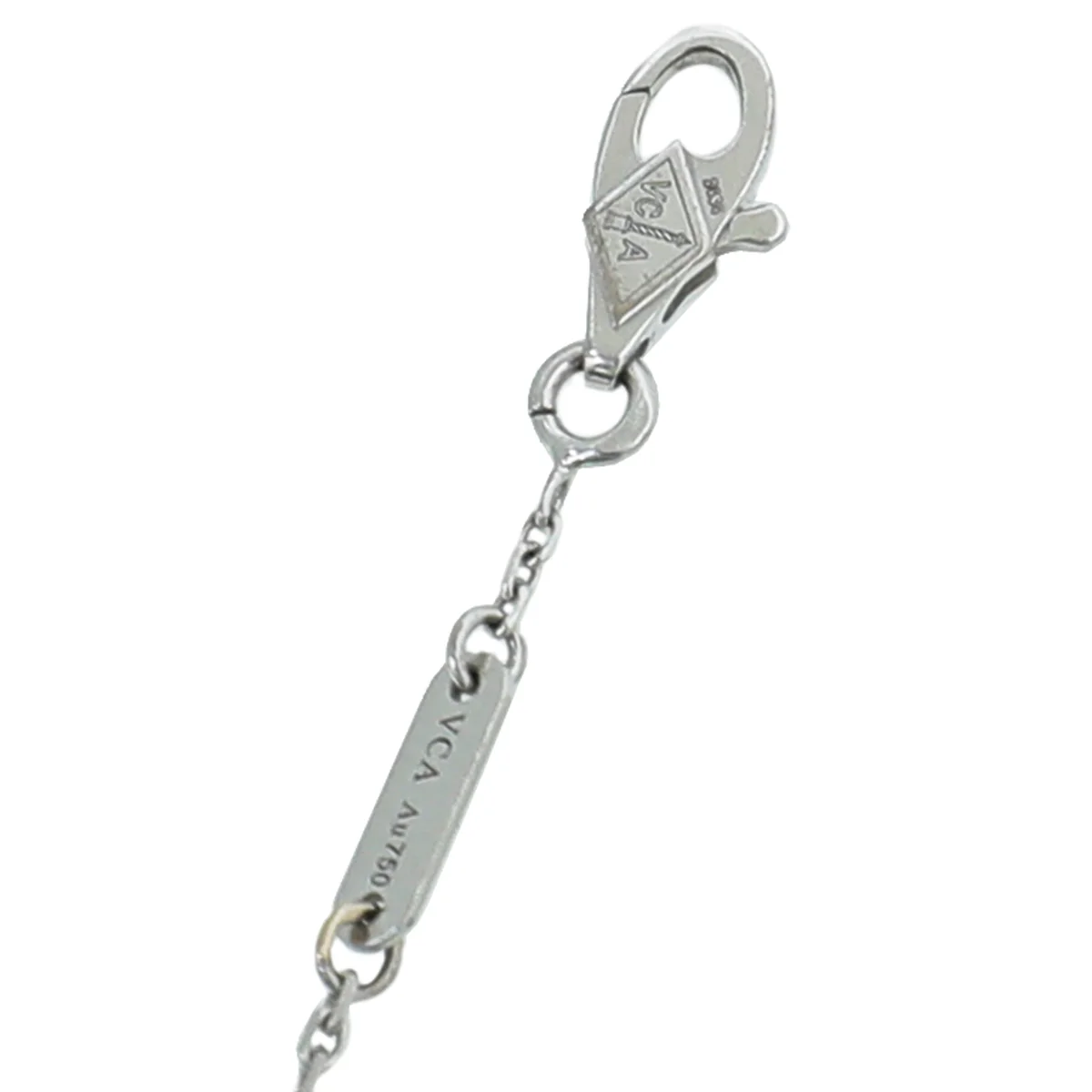 Van Cleef & Apparels 18K White Gold 1 Motif Diamond Sweet Alhambra Bracelet