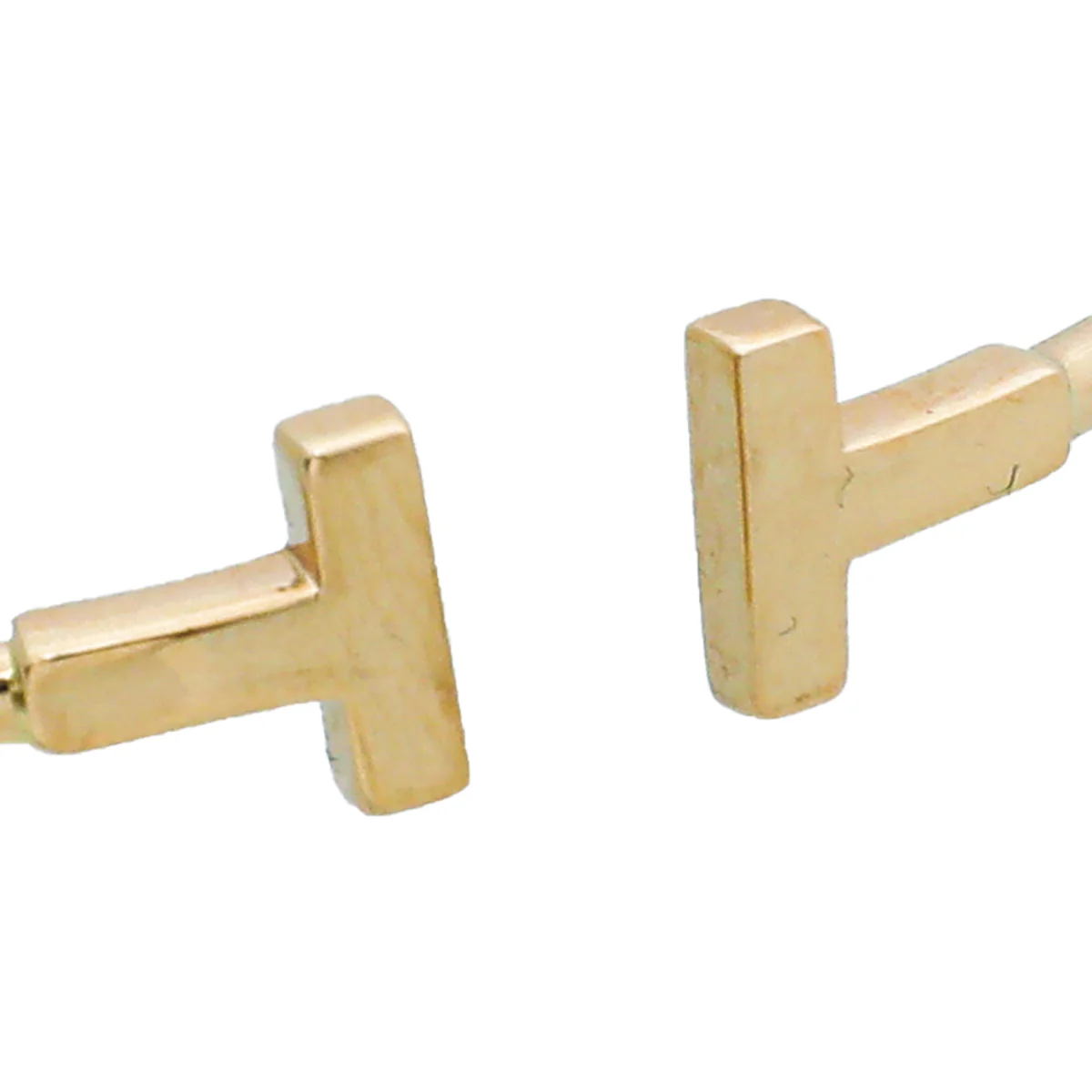 Tiffany & Co 18K Rose Gold Narrow T Wire Bracelet