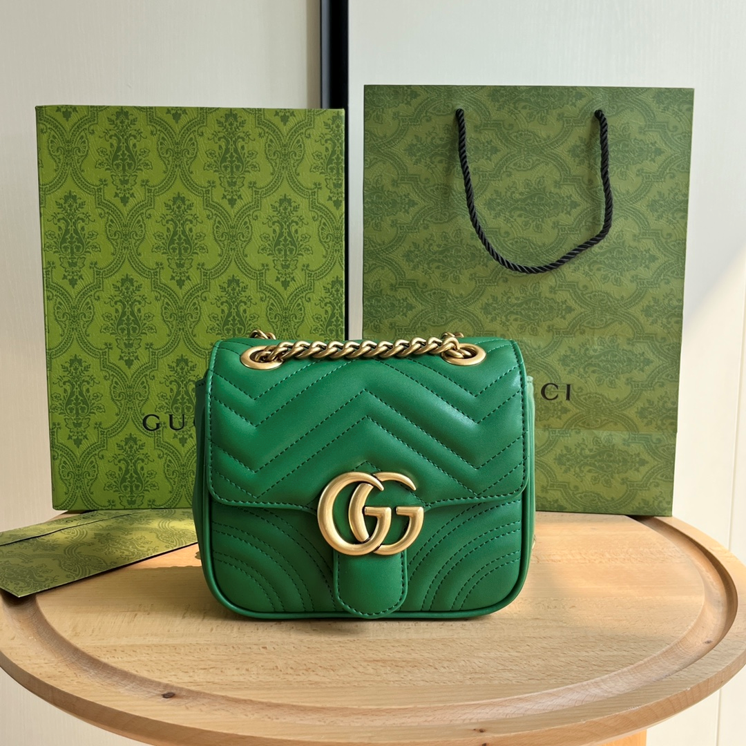 Gucci Marmont GG Leather Shoulder Bag(Replica)