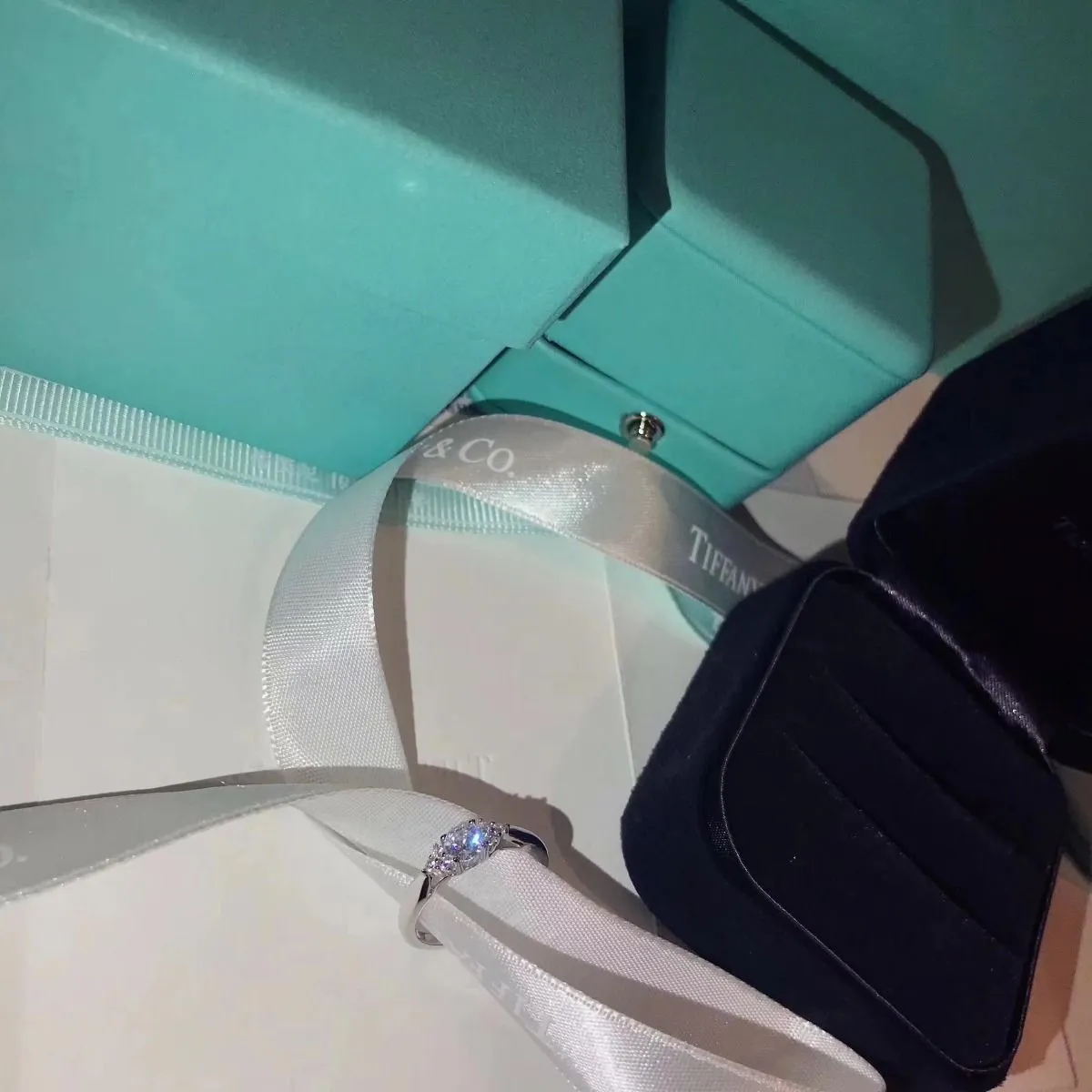 Tiffany Harmony Narrow Diamonds Setting Ring Wedding Women's Latest Style GRP07688