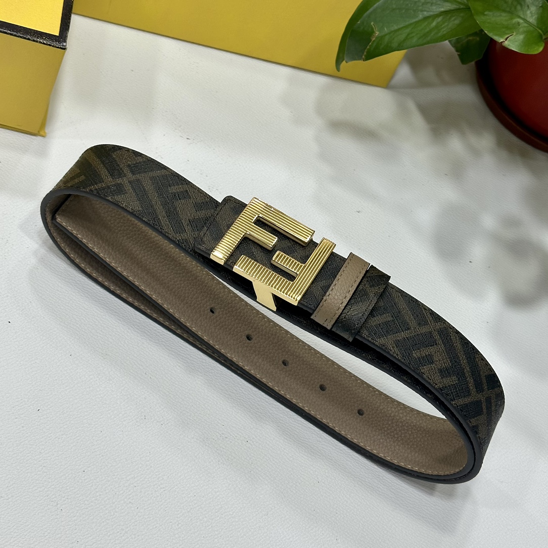 Fendi Leather Belts 1:1 Mirror Version