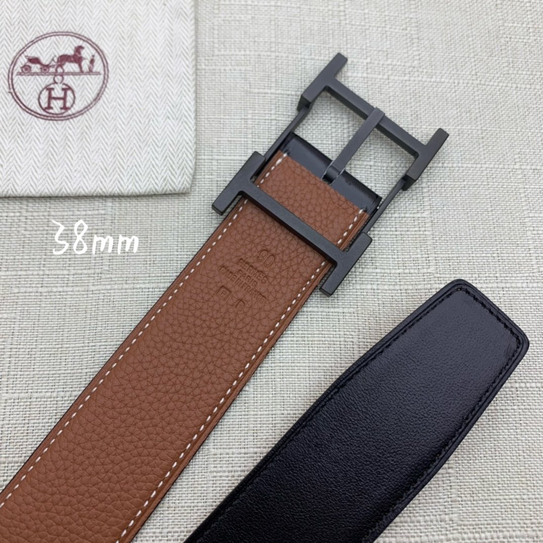 Hermes H Belt Buckle & Reversible Brown For Women, Women Belt 380MM