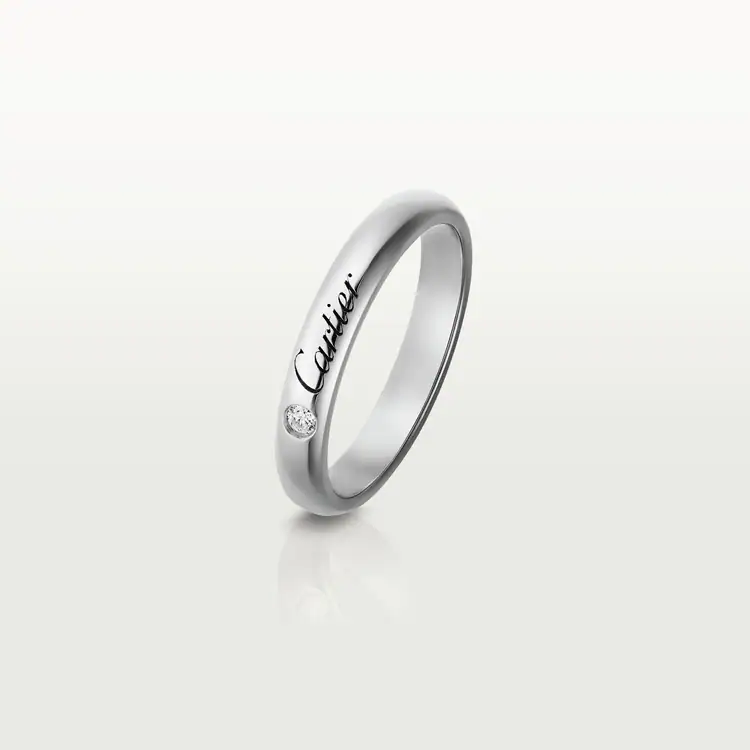 Cartier Ring with One Diamond, C DE CARTIER WEDDING BAND