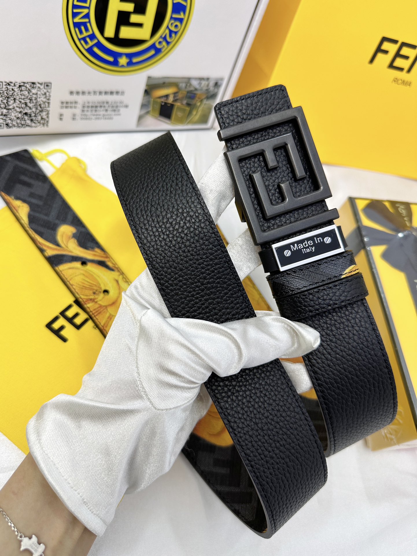 Fendi Leather Belts 1:1 Mirror Version