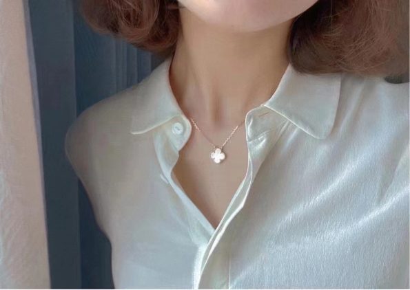 Van Cleef Necklace Dupe, Red Clover Leaf Necklace & White Clover Leaf Necklace