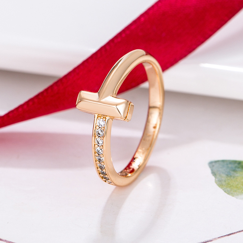 Tiffany&Co T1 Ring, White Gold & Rose Gold