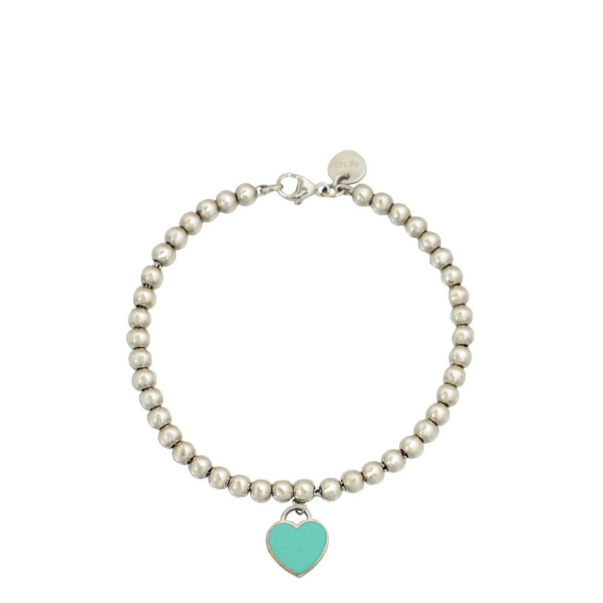 Tiffany & Co Blue Heart Tag Bead Bracelet