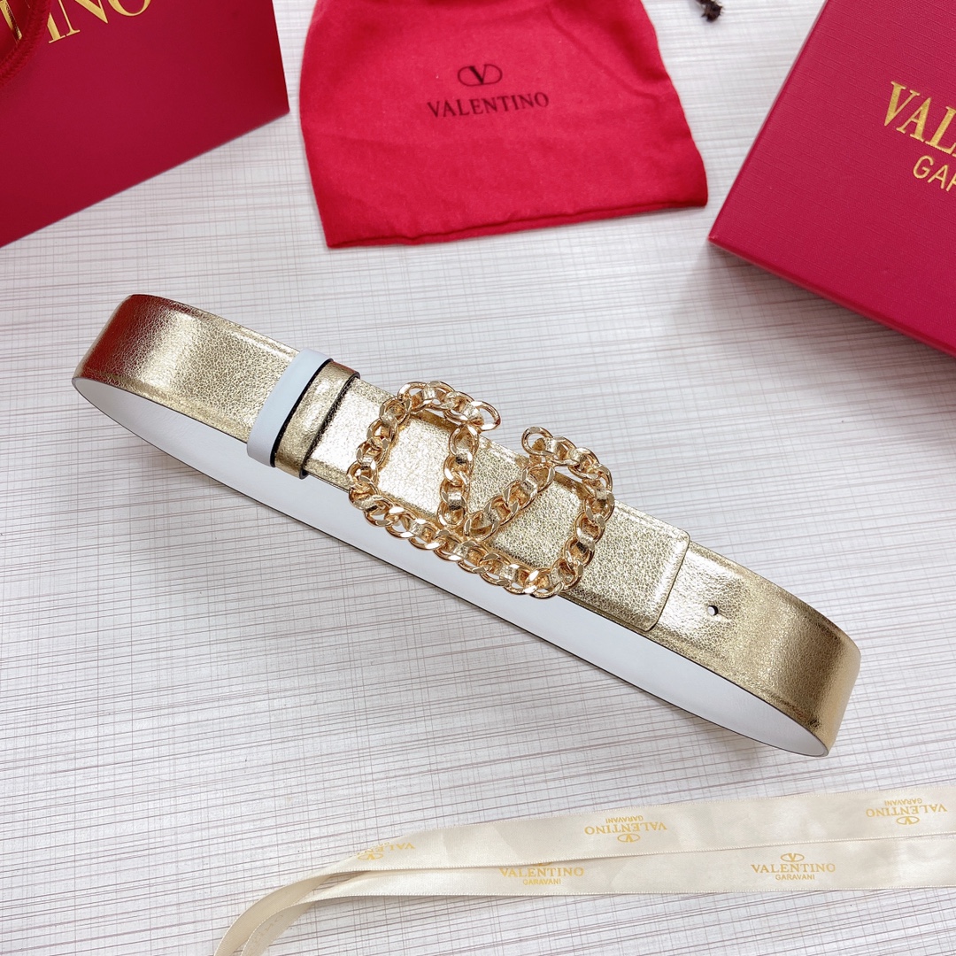 Valentino Leather Belts 1:1 Mirror Version