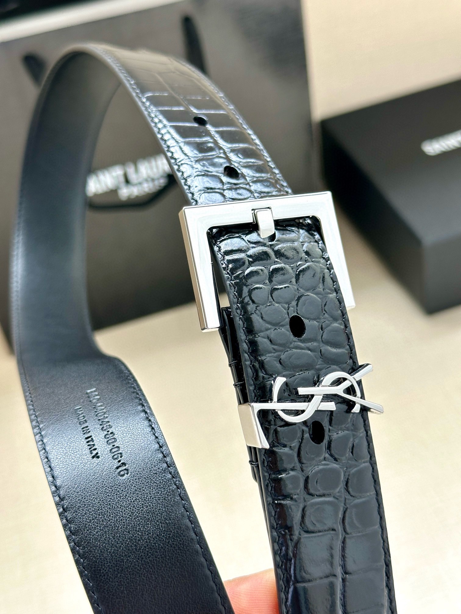 YSL Saint Laurent Leather Belts 1:1 Mirror Version