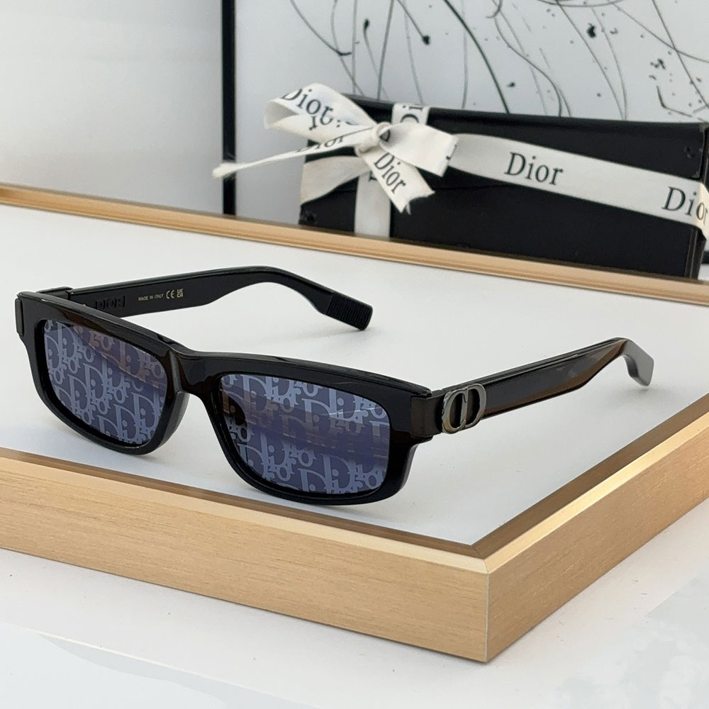 Dior Mirror Leg Stereoscopic Logo Acetate Fibre sunglasses Top quality  (Replica）