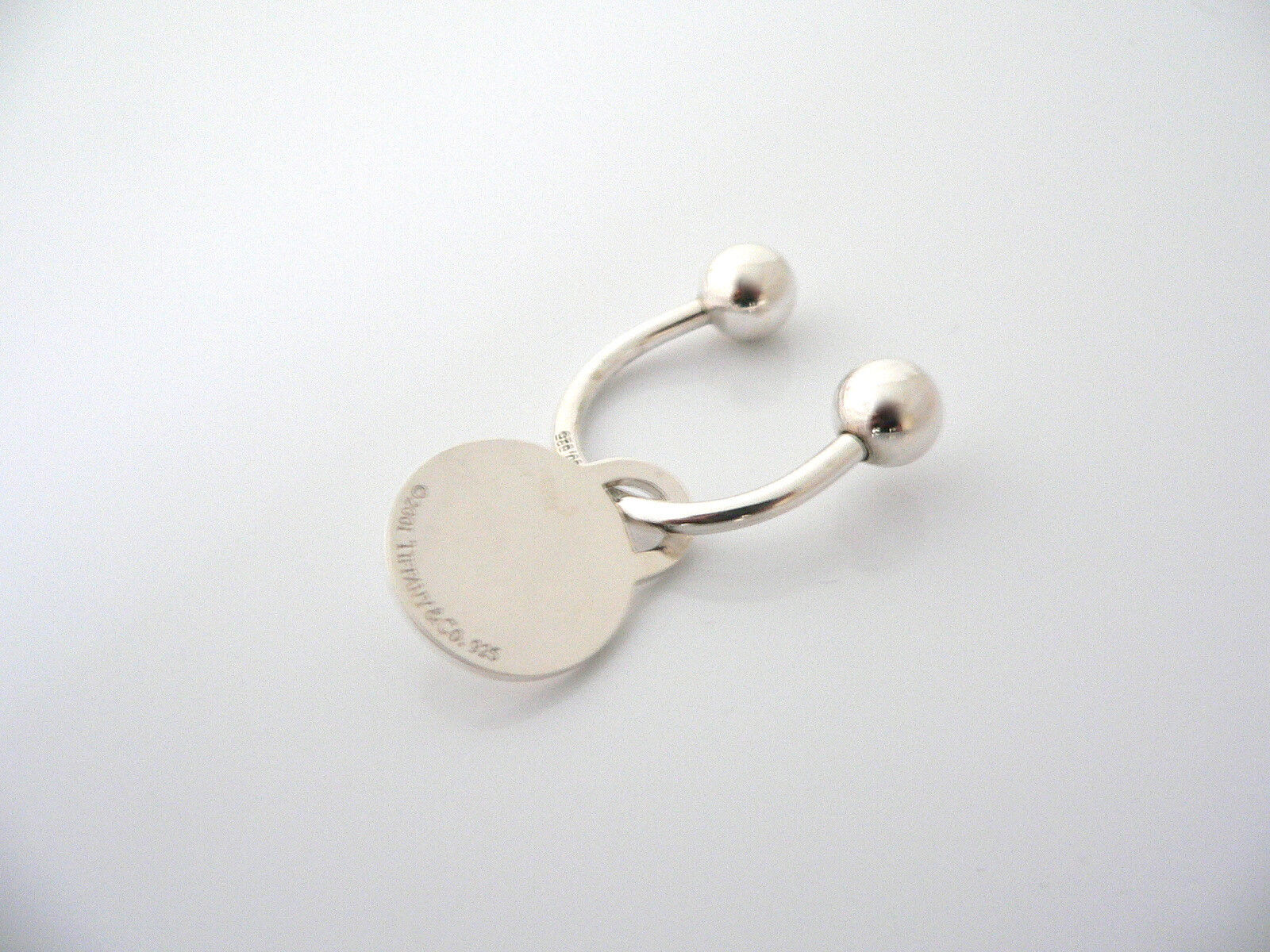 Tiffany & Co Key Ring Silver Circle Round  Keychain Key Chain Housewarming Gift