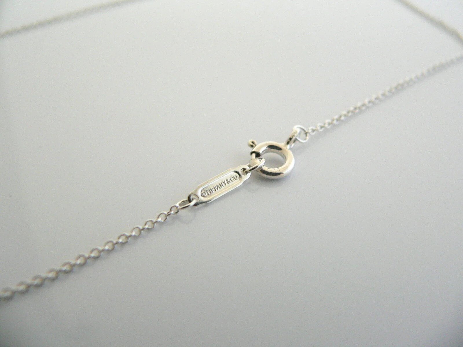 Tiffany & Co Silver I Love You Heart Necklace Pendant Charm Chain Gift Statement