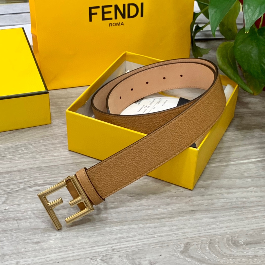 Fendi Leather Belts 1:1 Mirror Version