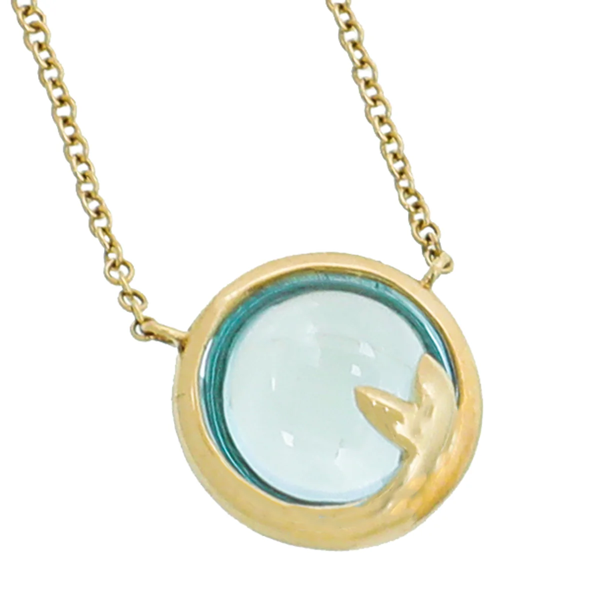 Tiffany & Co 18K Yellow Gold Paloma Picasso Olive Leaf Pendant Necklace