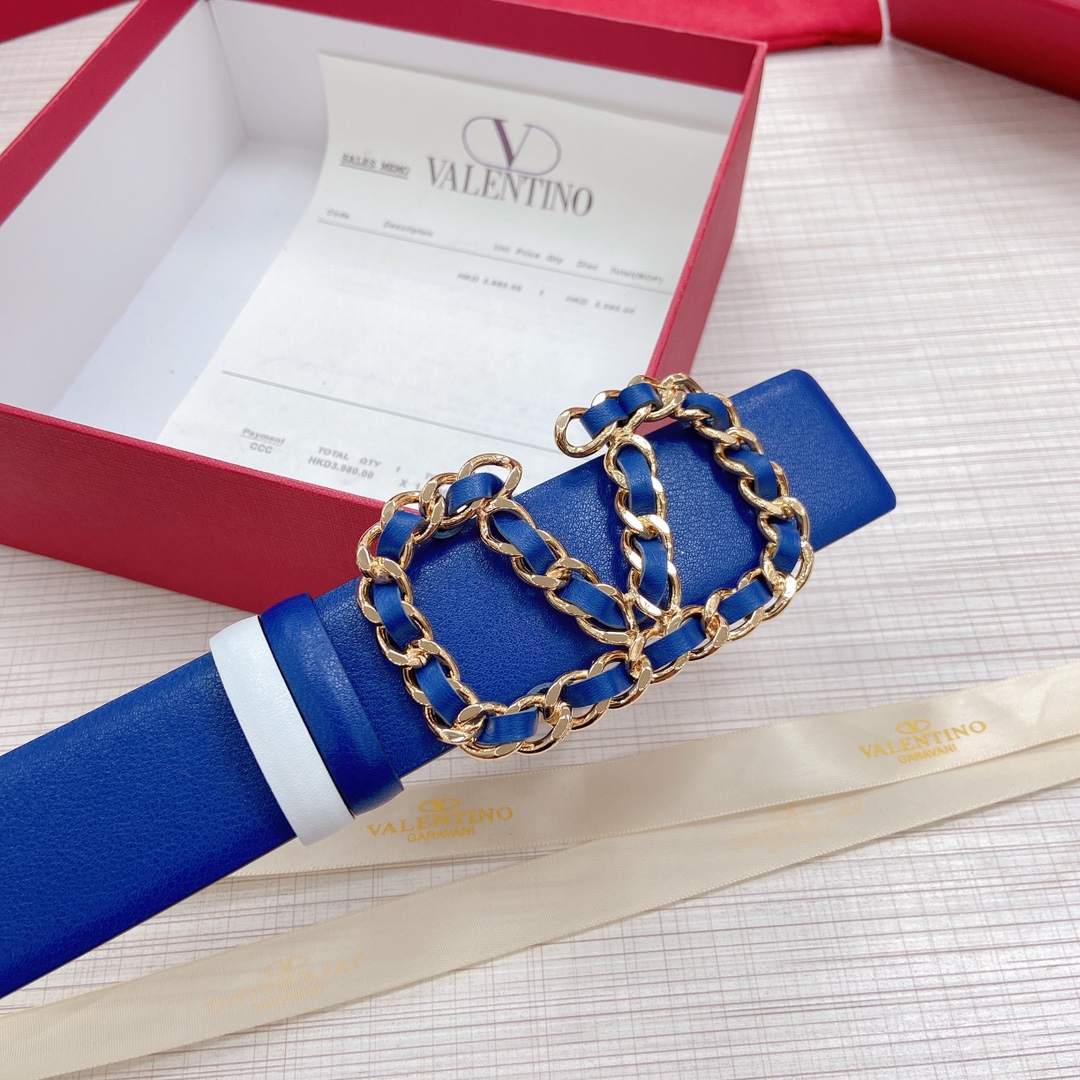 Valentino Leather Belts 1:1 Mirror Version