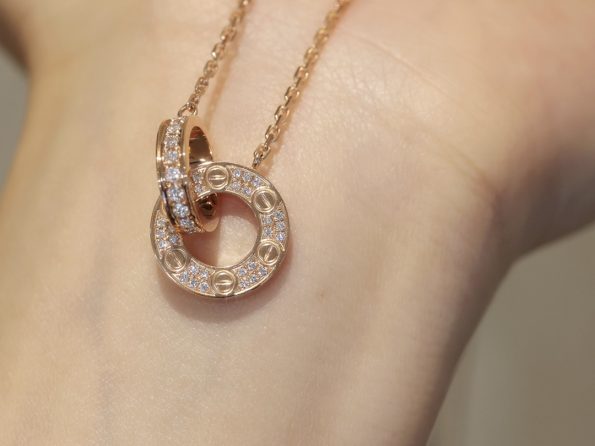 Cartier Love Necklace Dupe, Two Ring