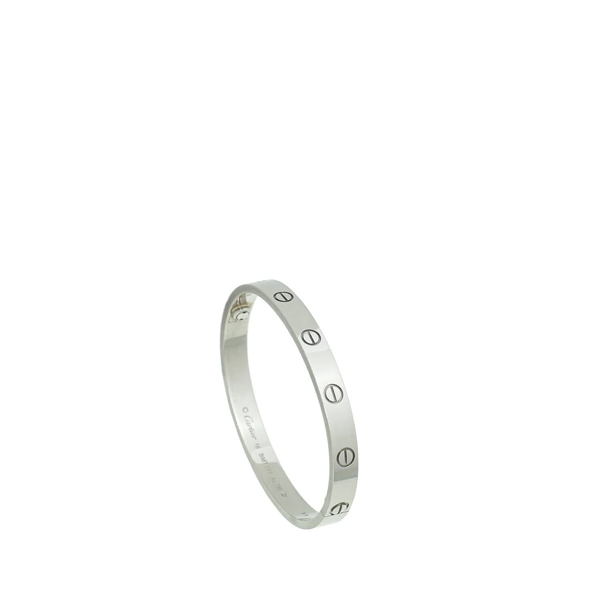 Cartier 18K White Gold Love Classic Bracelet 16