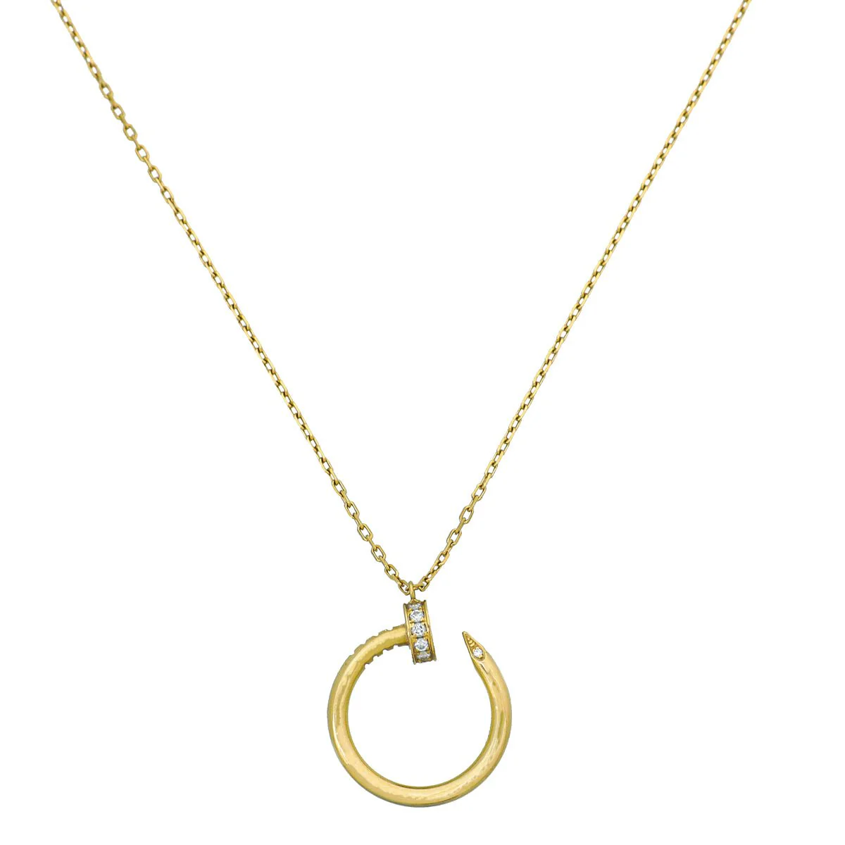Cartier 18K Yellow Gold Diamond Juste Un Clou Necklace