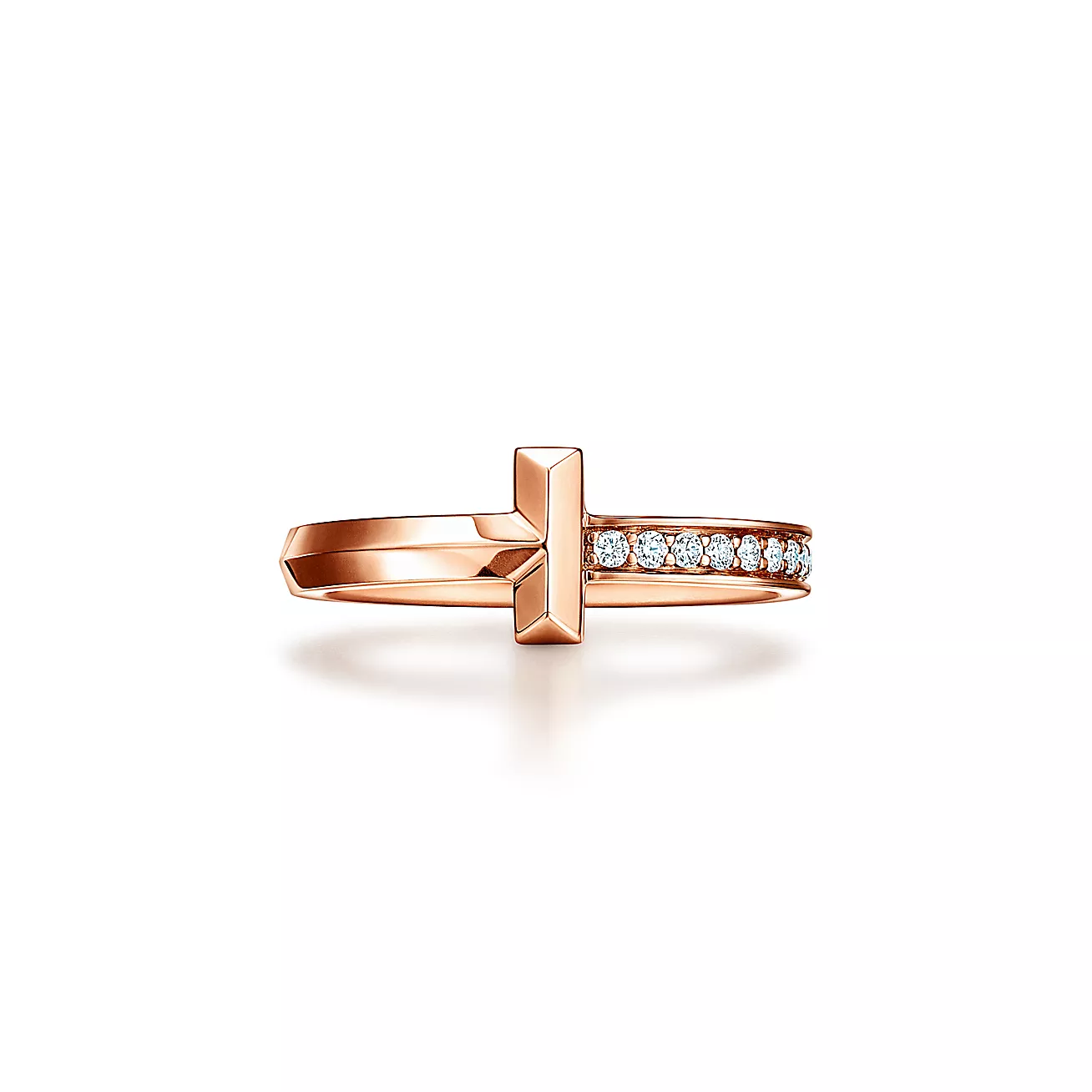 Tiffany&Co T1 Ring, White Gold & Rose Gold