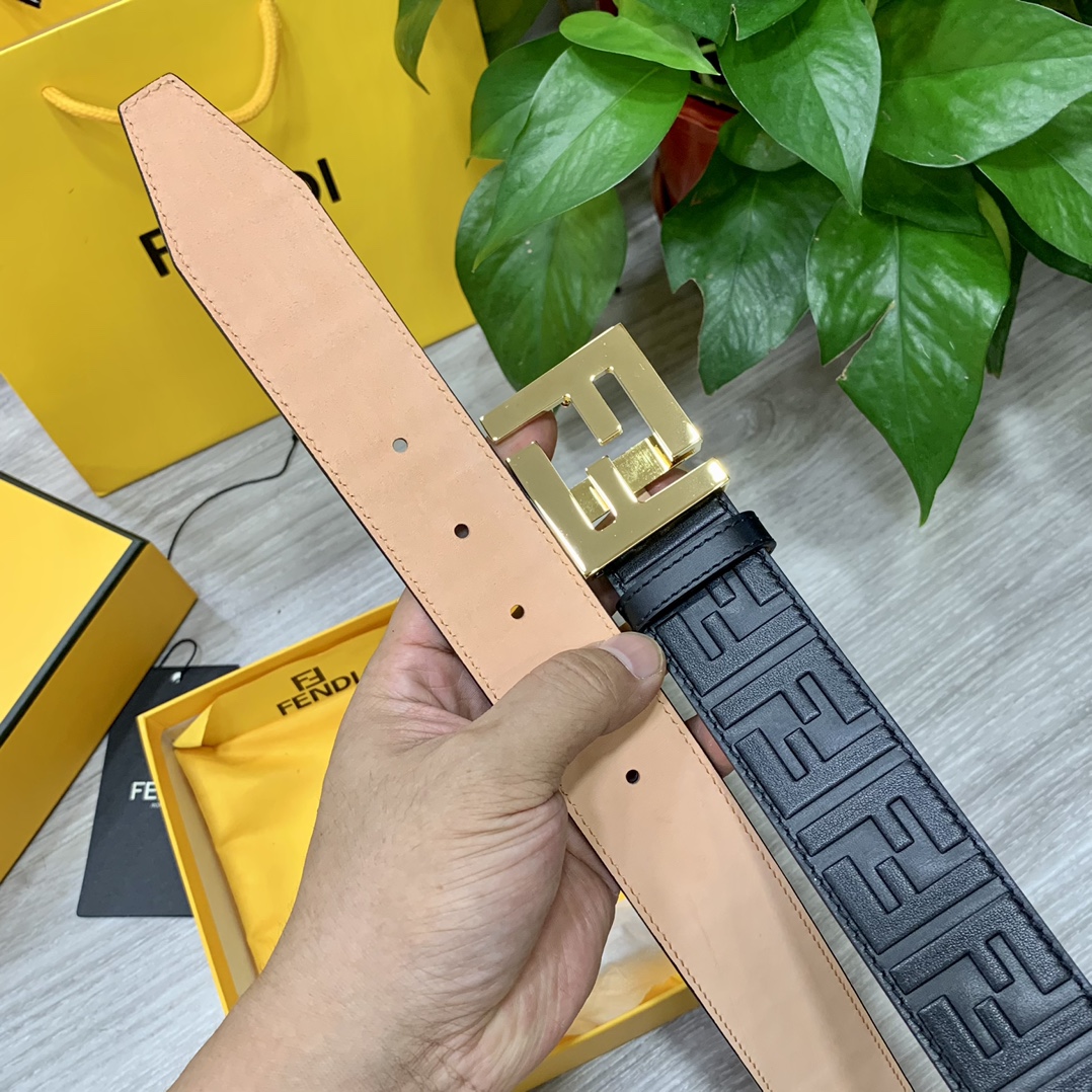 Fendi Leather Belts 1:1 Mirror Version