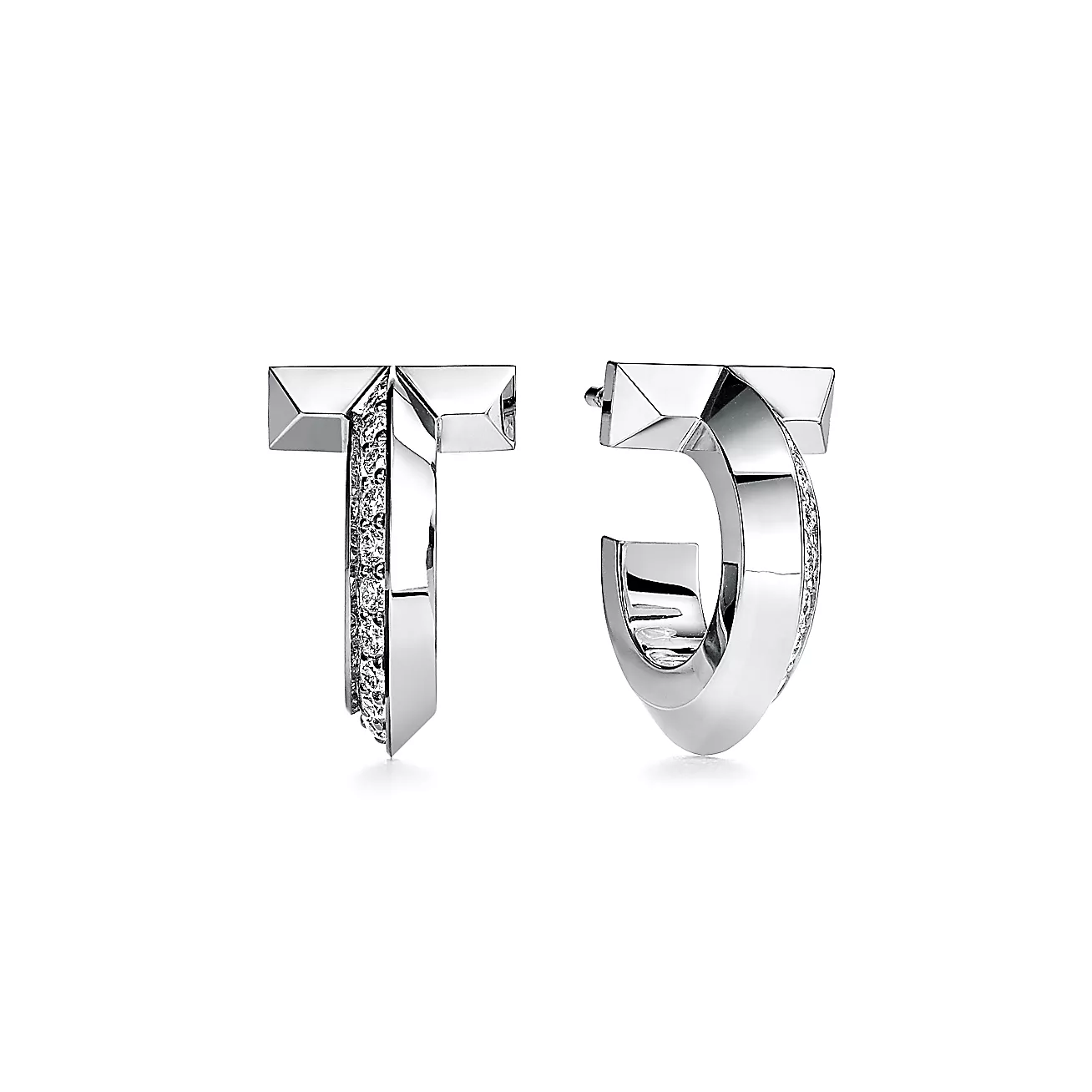 Tiffany T T1 Hoop Earrings, Gold & White Gold