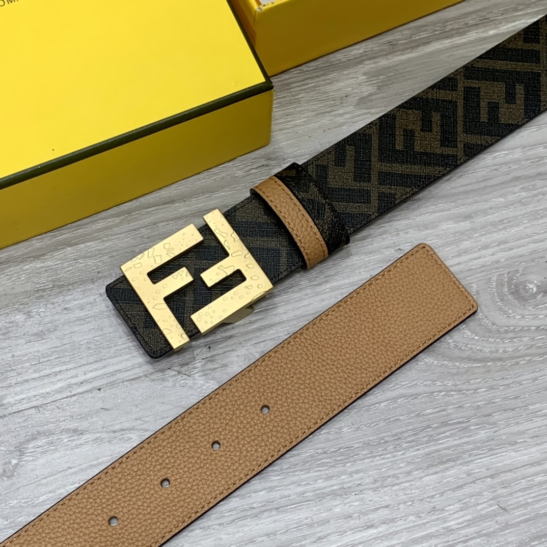 Fendi Leather Belts 1:1 Mirror Version