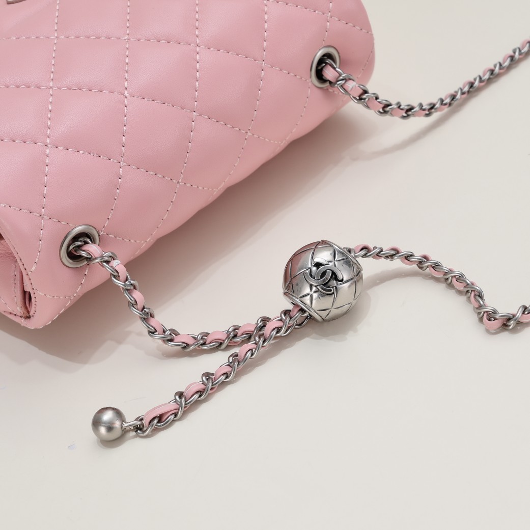 Chanel Cross Body Metal Ball Chain Shoulder Bag Handbag