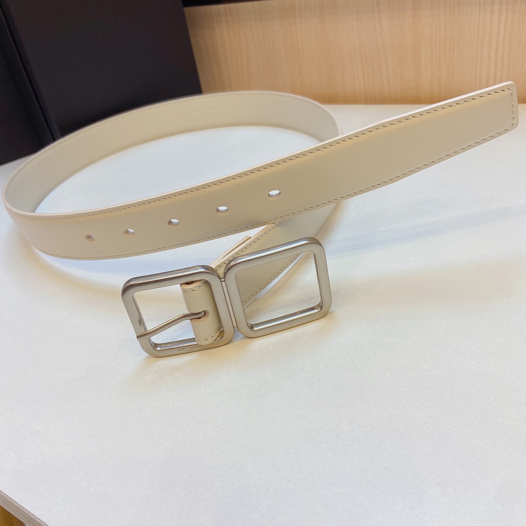 YSL Saint Laurent Leather Belts 1:1 Mirror Version