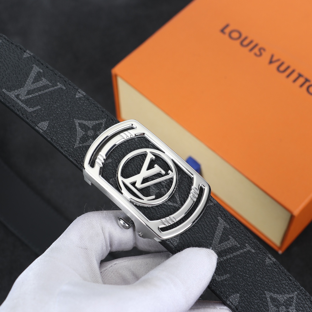 Louis Vuitton LV Leather Belts 1:1 Mirror Version