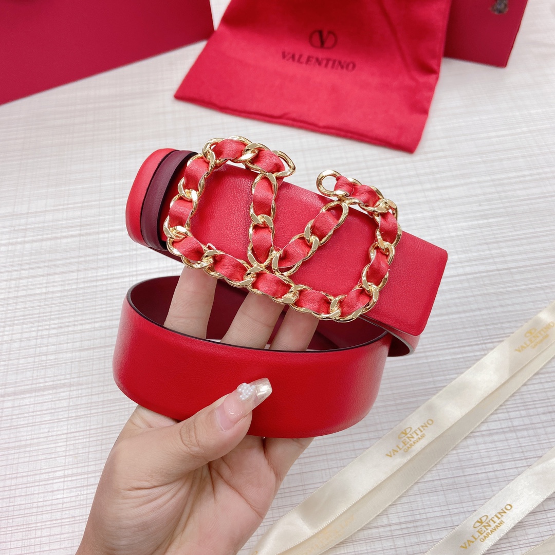 Valentino Leather Belts 1:1 Mirror Version