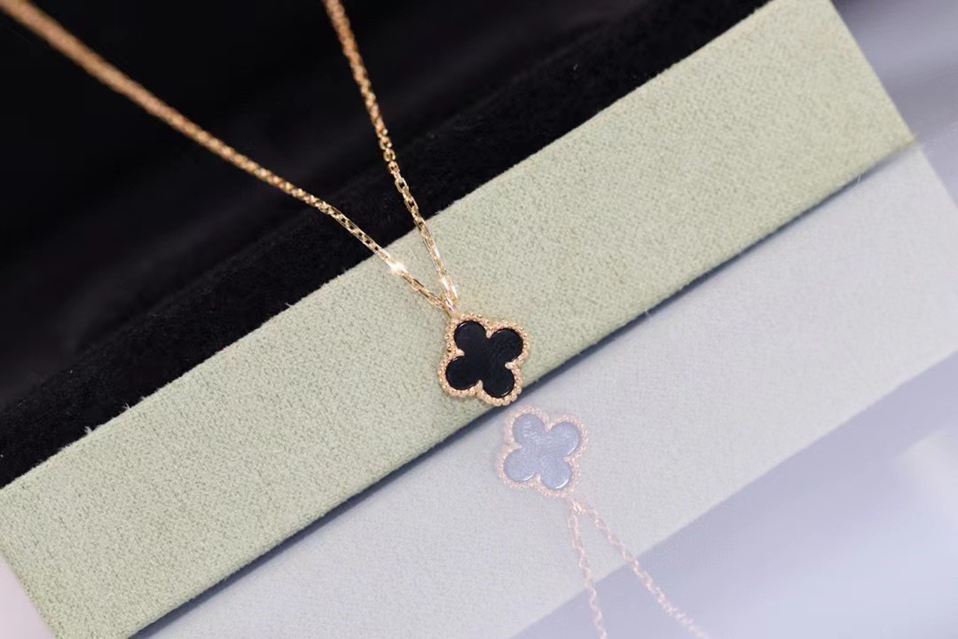 Van Cleef & Arpels Mini Clover Necklace, Sweet Alhambra pendant, Various colors available