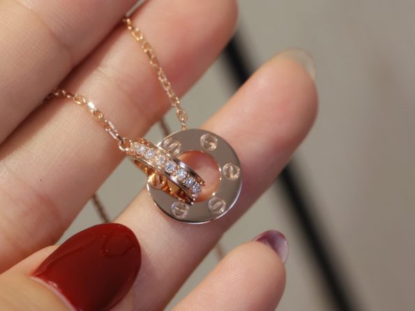 Cartier Love Necklace Dupe, Two Ring