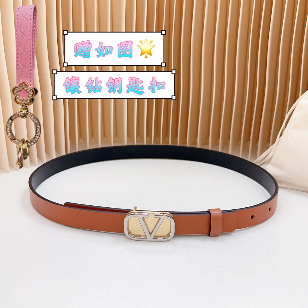 Valentino Leather Belts 1:1 Mirror Version