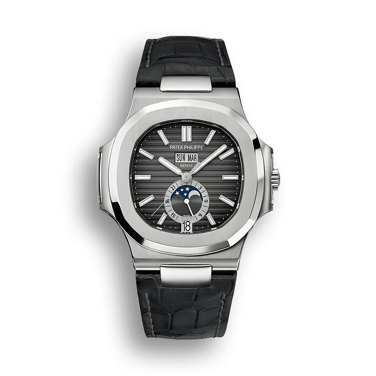 Nautilus 5726A-001 Annual Calendar, Moon phases. 40.5 mm,Steel