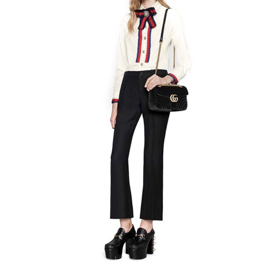 Gucci GG Marmont Velvet Small Shoulder Bag Handbag(Replica)