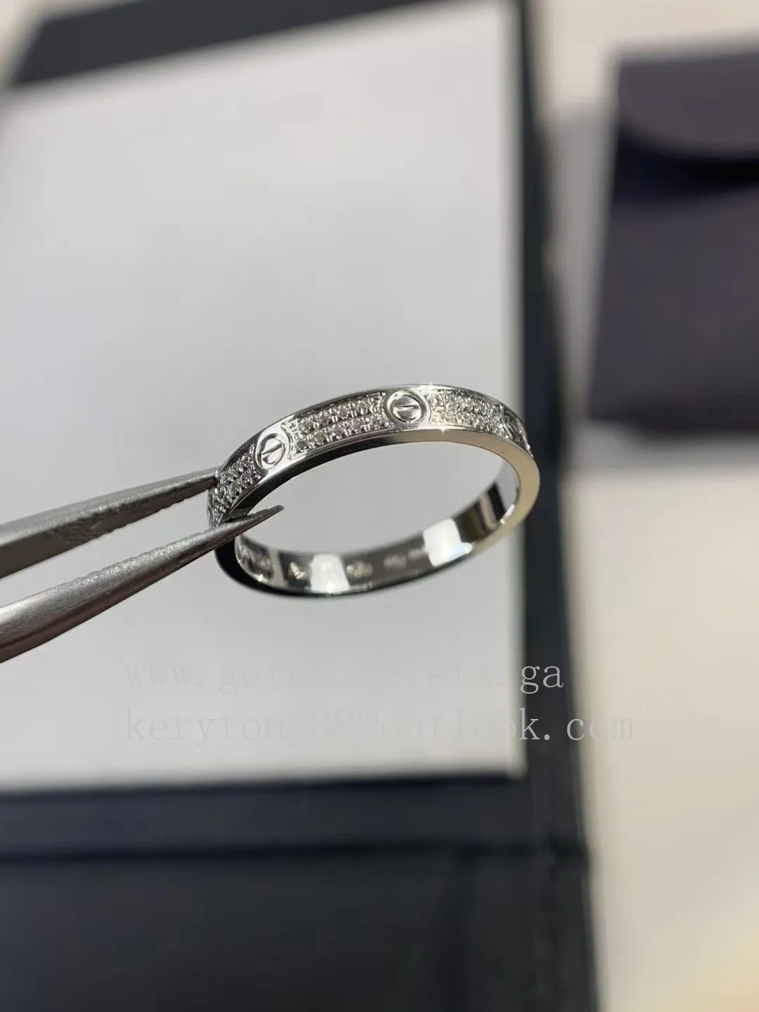 Cartier Love Ring Small Model White Gold with Diamonds B4218200