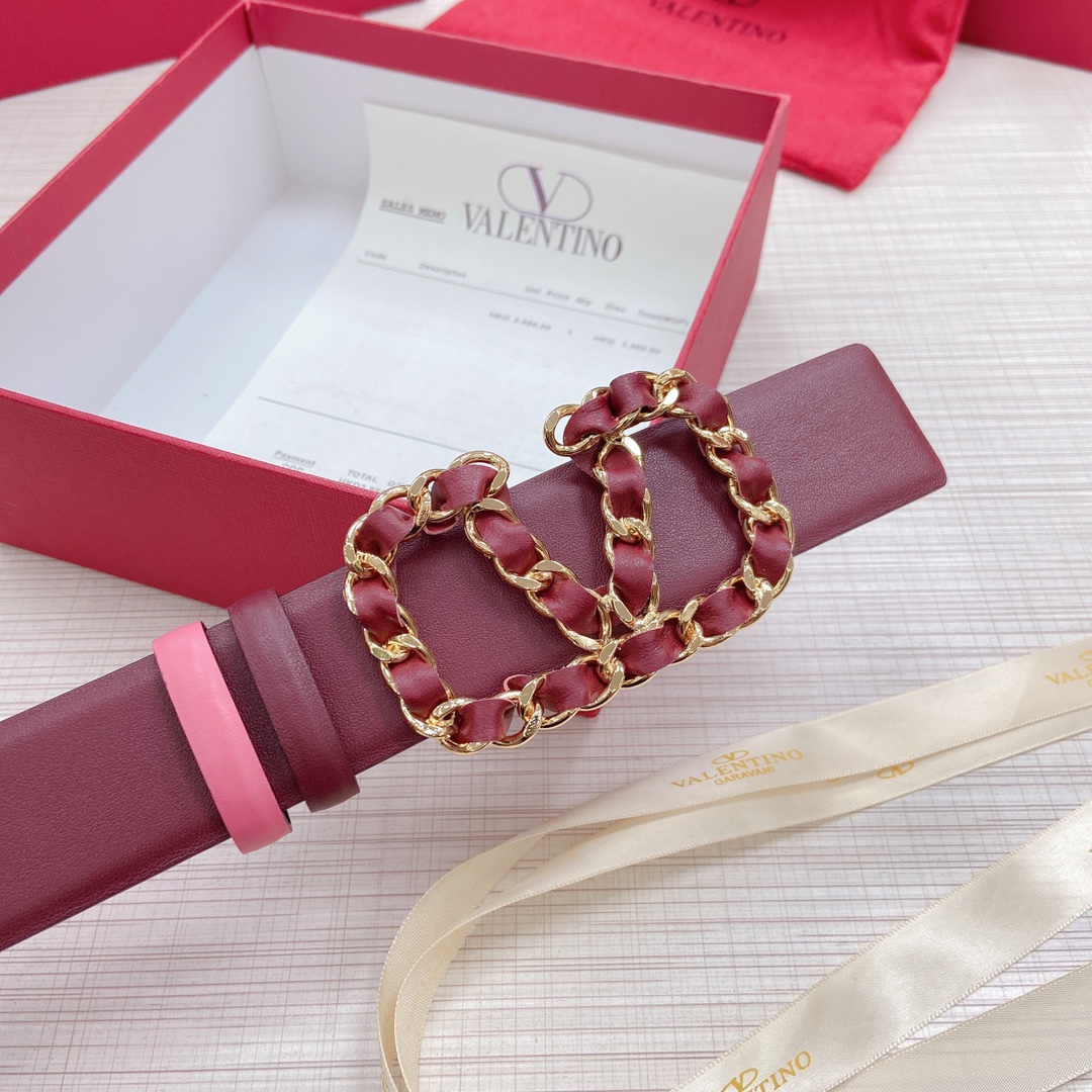 Valentino Leather Belts 1:1 Mirror Version