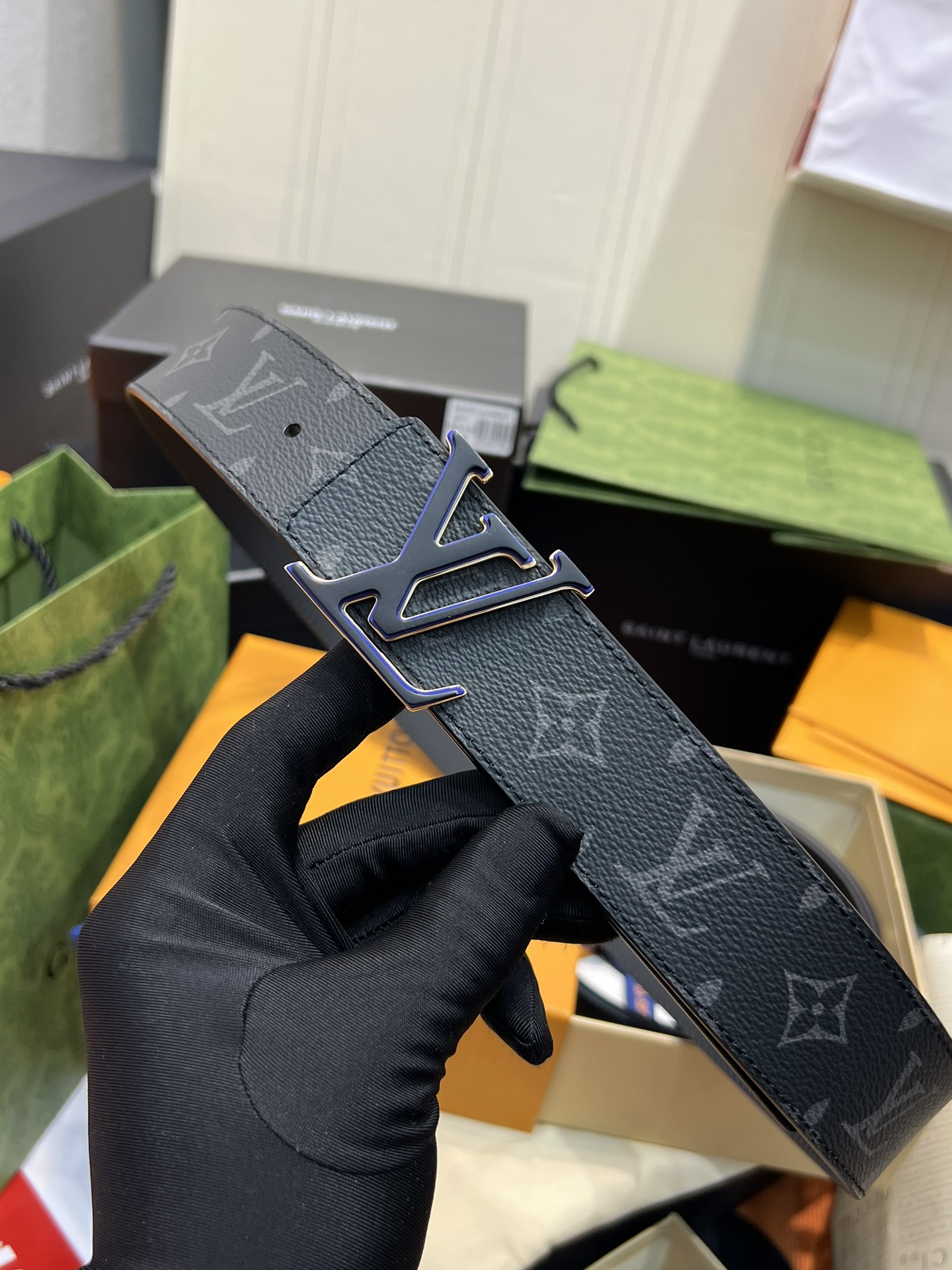 Louis Vuitton LV Leather Belts 1:1 Mirror Version