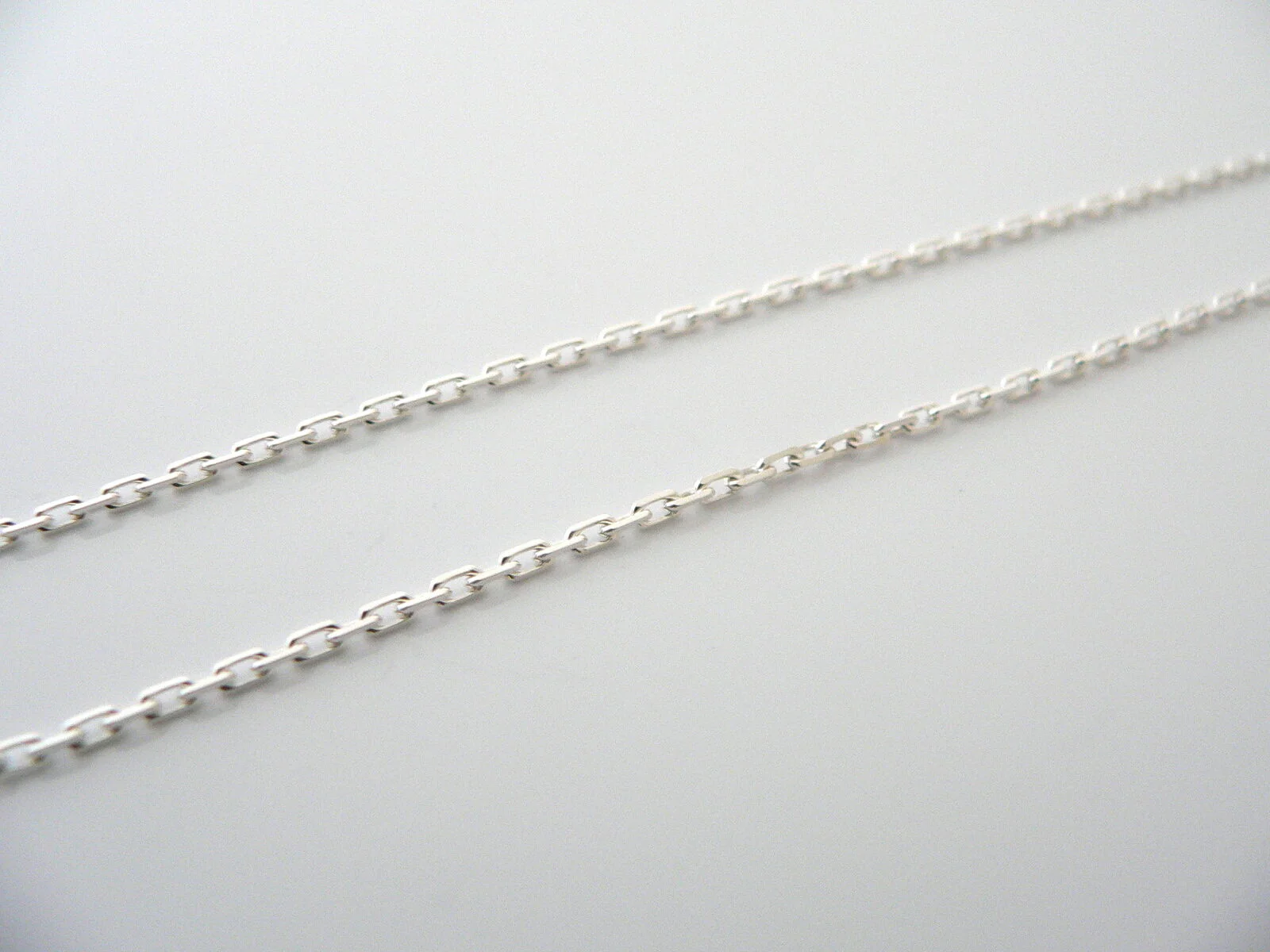 Tiffany & Co Silver ERA T & Co Cube Necklace Pendant Charm 18 Inch Chain Mint