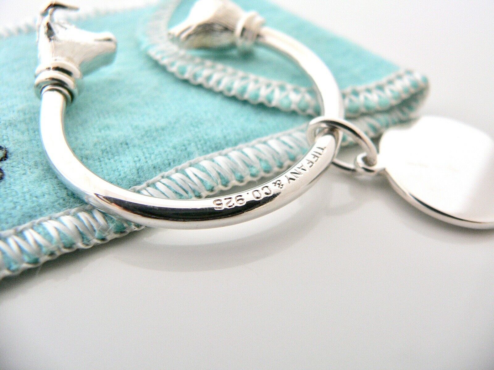 Tiffany & Co Silver Bull Bear Finance Keyring Key Ring Chain Finance Stocks Gift