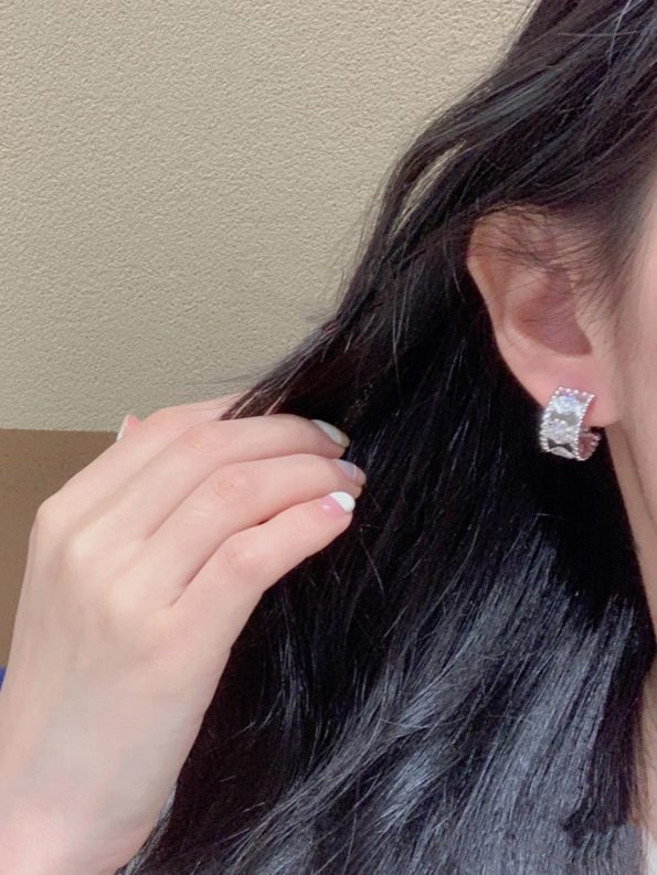 Van Cleef Kaleidoscope Earrings Dupe, Perlee clovers hoop earrings