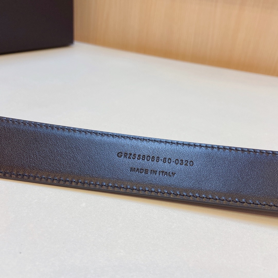 YSL Saint Laurent Leather Belts 1:1 Mirror Version