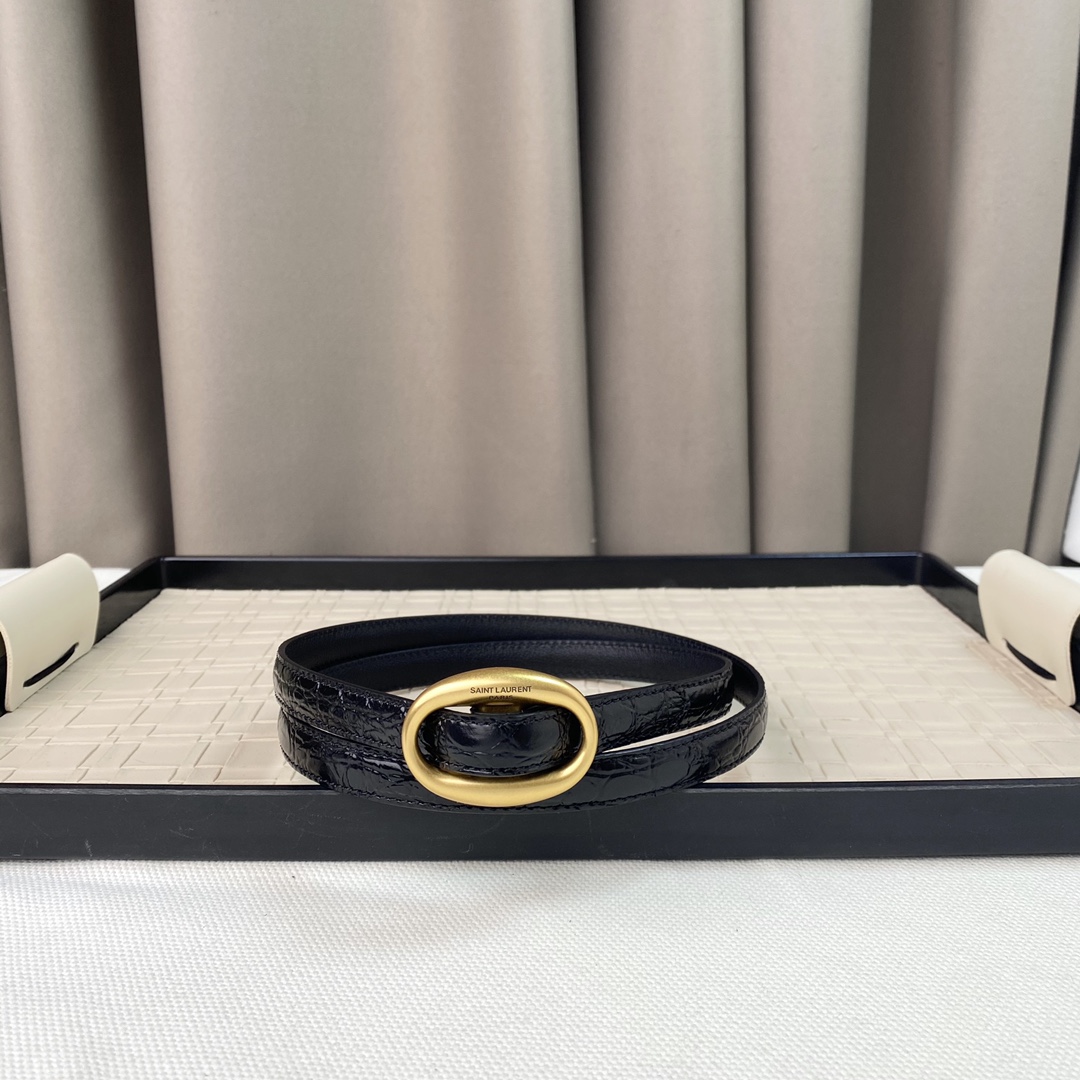 YSL Saint Laurent Leather Belts 1:1 Mirror Version