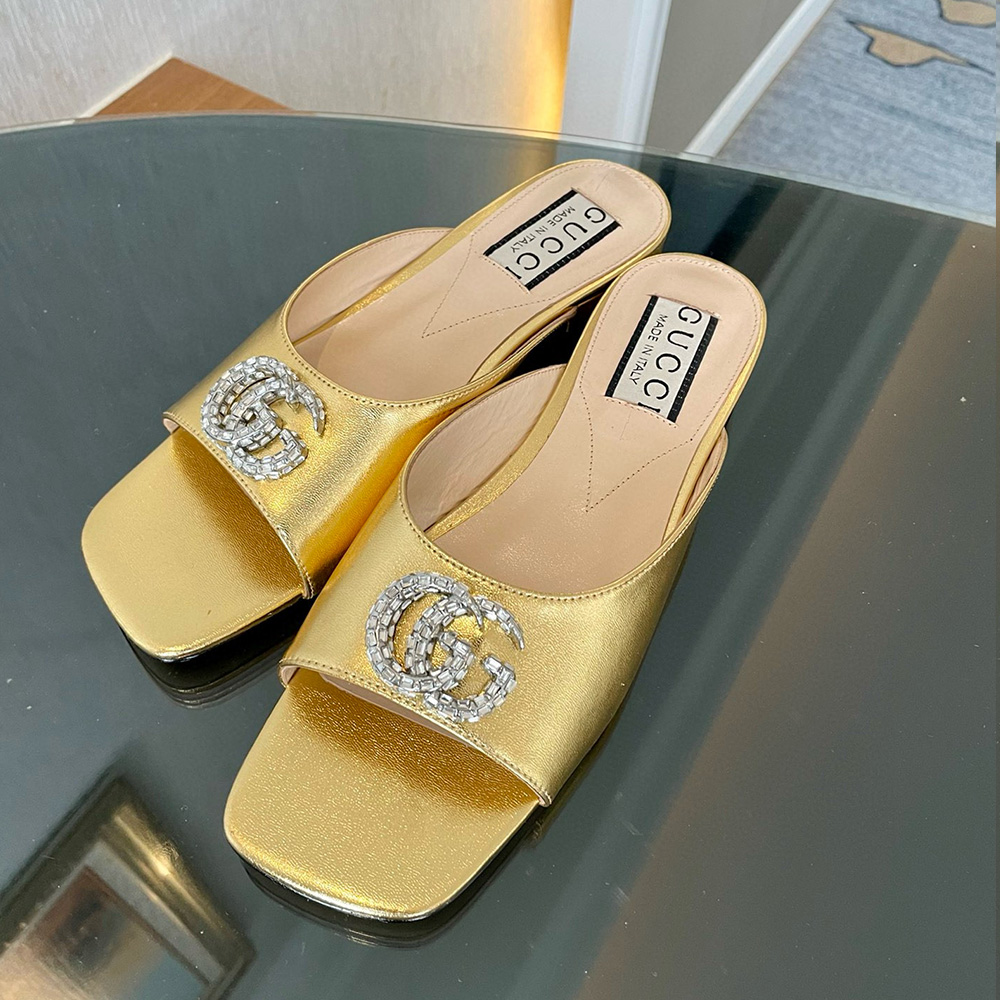 Gucci Leather Sandals  Slide Sandal (Replica)