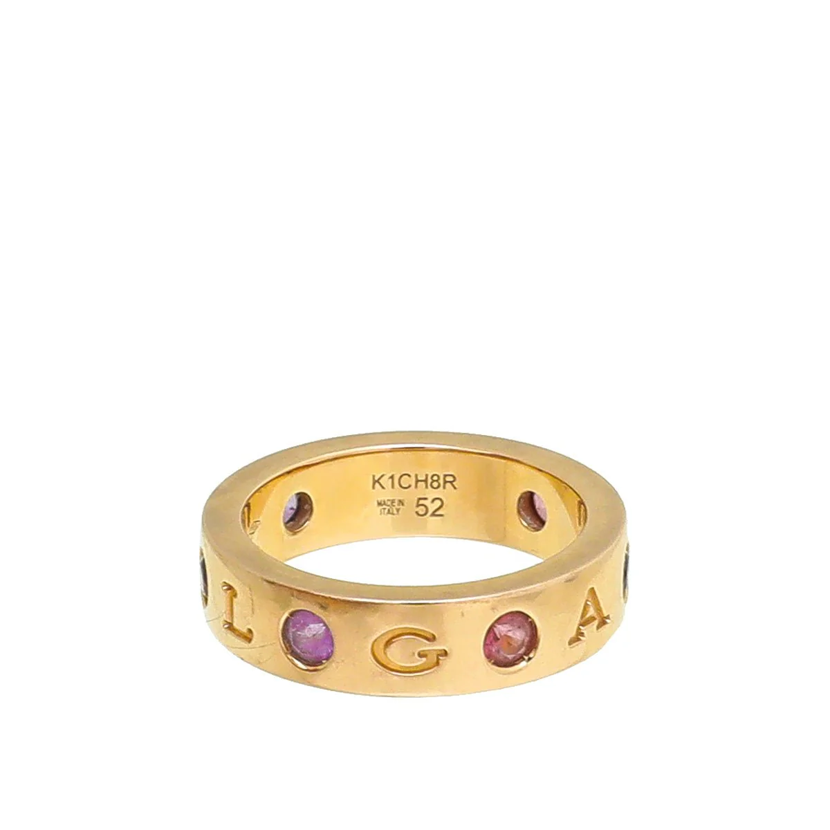 Bvlgari 18K Pink Gold Diamond Roman Sorbets Ring 52