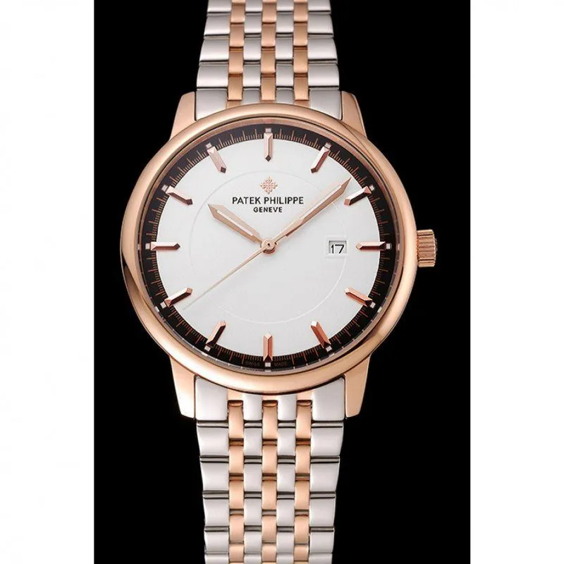 Calatrava White Dial 40 mm, Yellow Gold