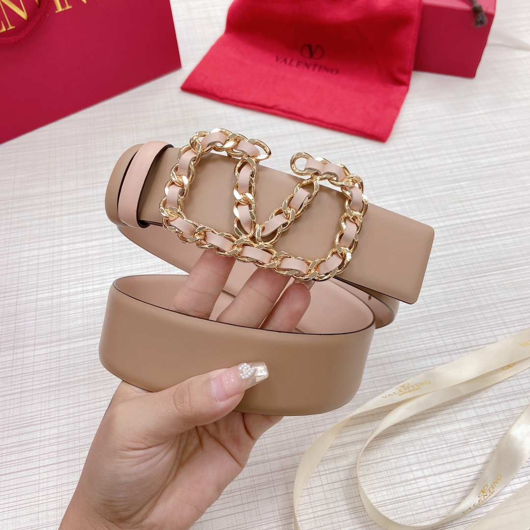 Valentino Leather Belts 1:1 Mirror Version