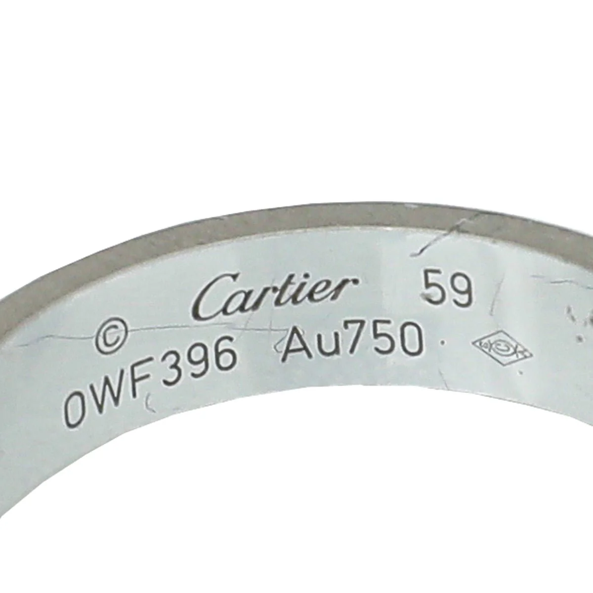 Cartier 18K White Gold Diamond - Paved Love Ring 59